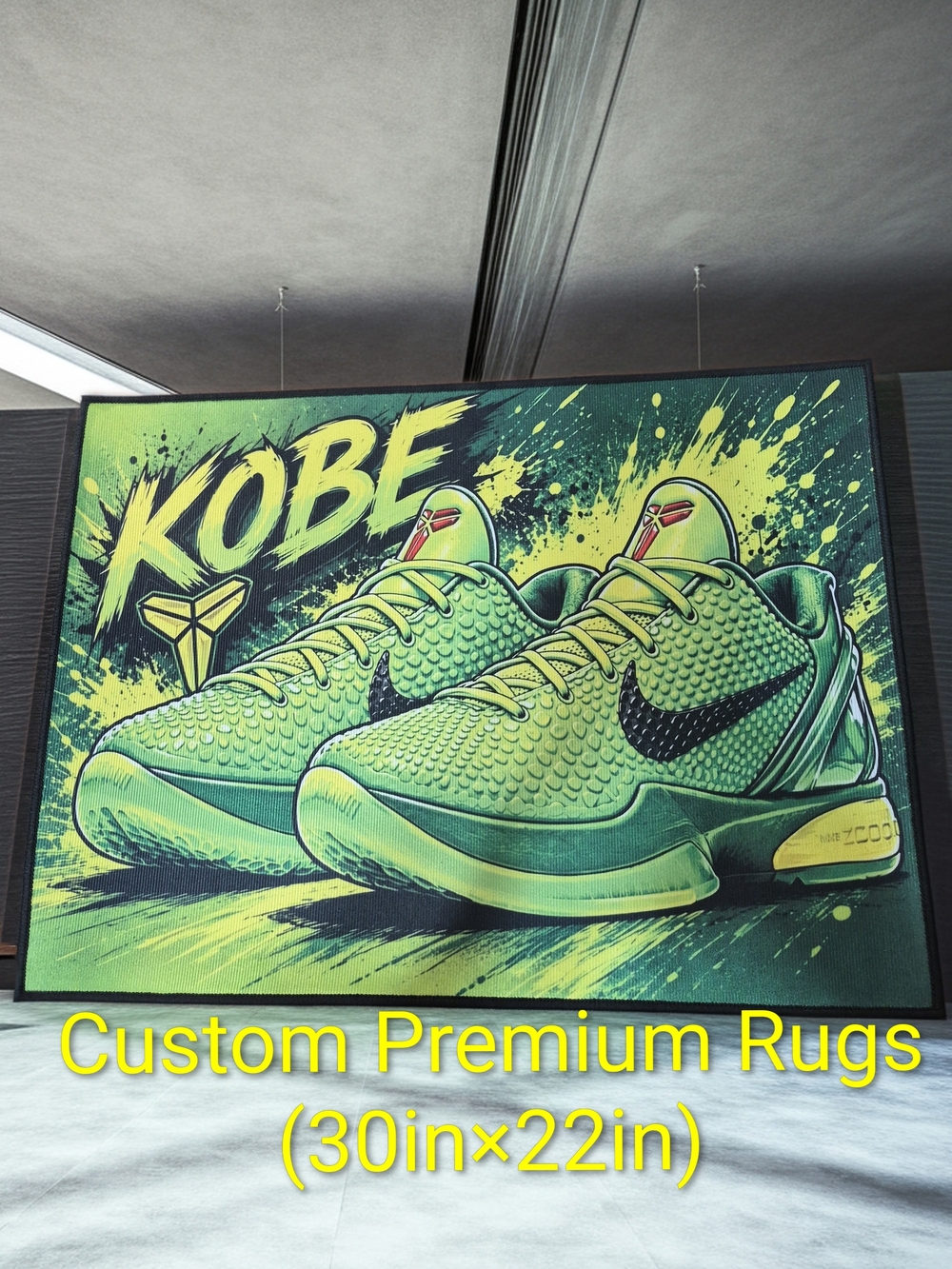 Premium Custom Kobe Sneaker Rug Size (30in×22in) New